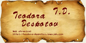 Teodora Despotov vizit kartica